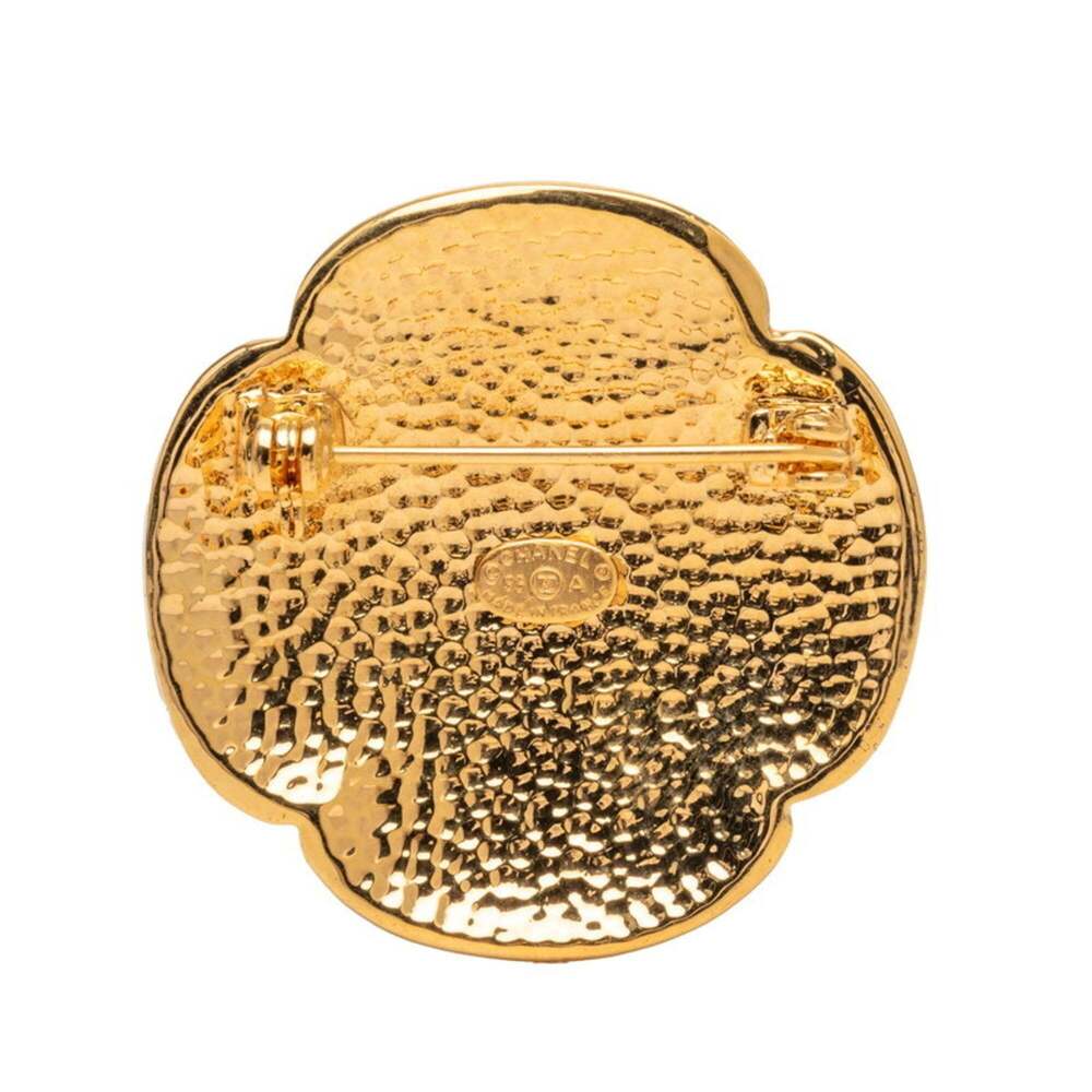 CHANEL Vintage Gold Logo Brooch - Picture 2 of 3
